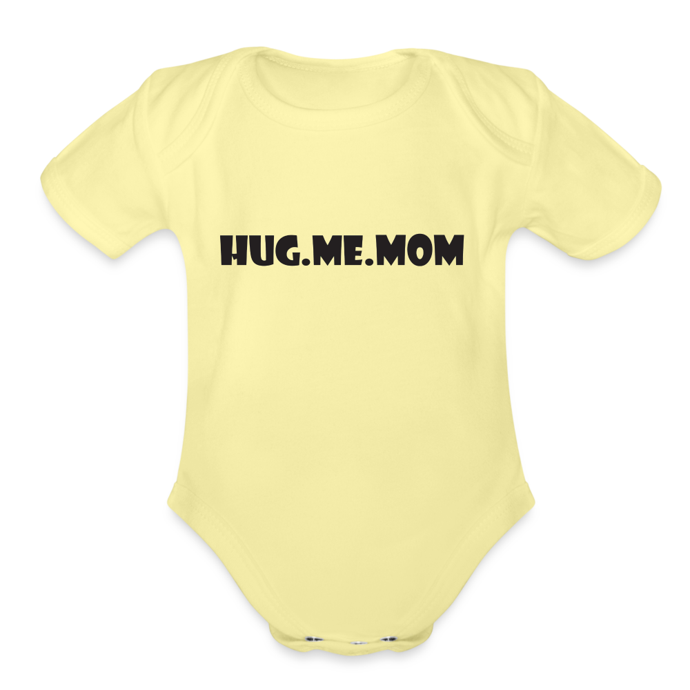Organic Short Sleeve Baby Bodysuit - washed yellow