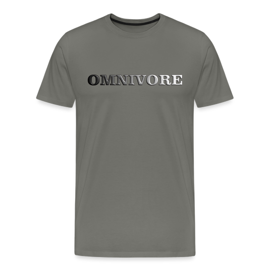 Omnivore- Men's Premium T-Shirt - asphalt gray