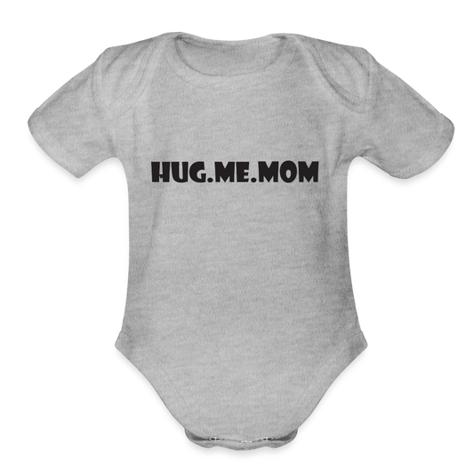 Organic Short Sleeve Baby Bodysuit - heather grey
